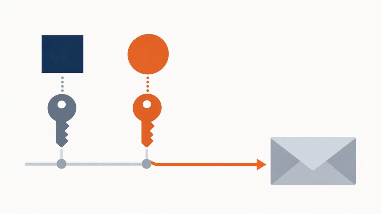 Two DKIM selectors linked to separate public keys