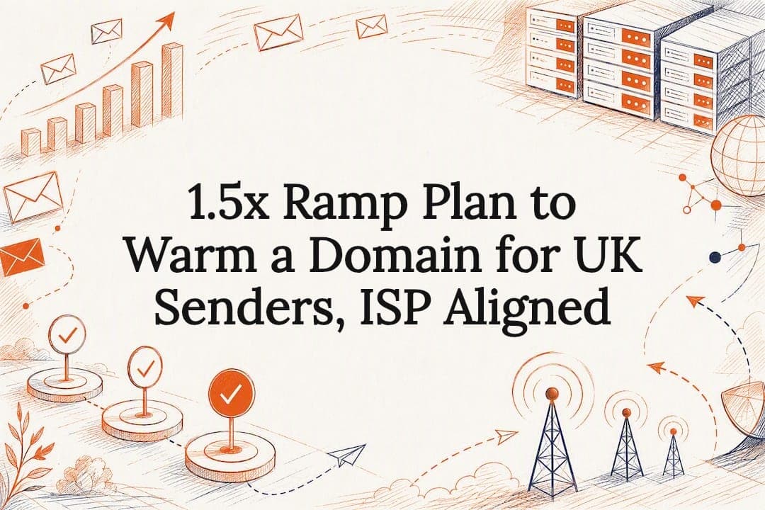 1.5x Ramp Plan to Warm a Domain for UK Senders, ISP Aligned