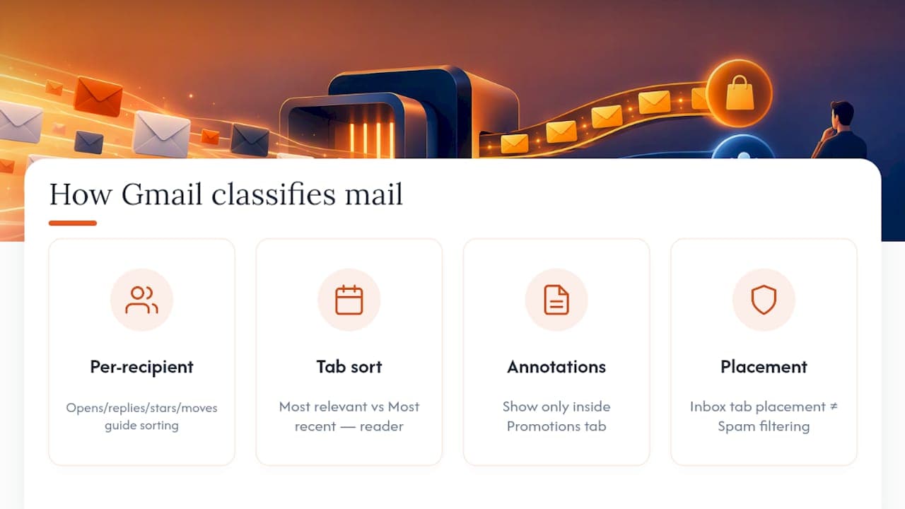How Gmail decides what belongs in Promotions — overview diagram