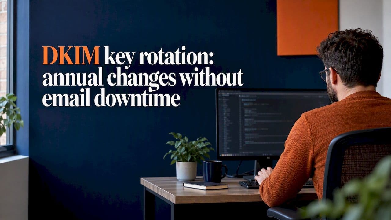 DKIM key rotation: annual changes without email downtime